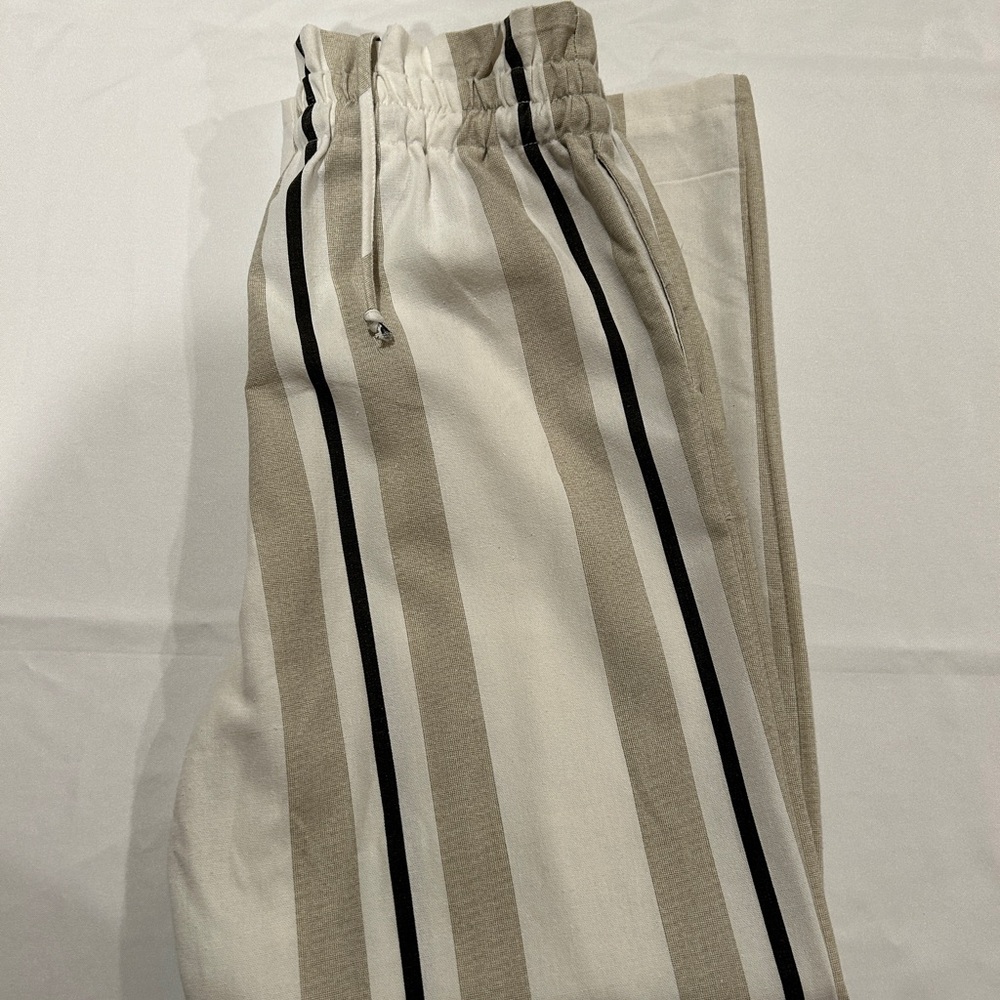 Striped Beige and Black Pants